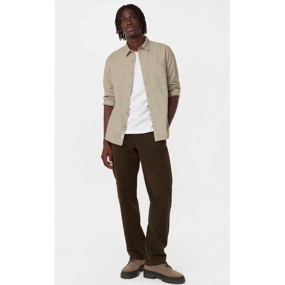Frank And Oak The Yak Wool Flannel Shirt‎ Beige Size L - Picture 2 of 4